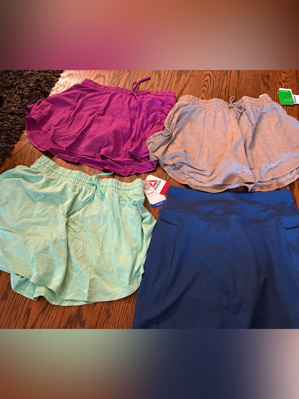 Reebok women’s skorts new with tags- Purple, Gray, Mint, and Navy size medium